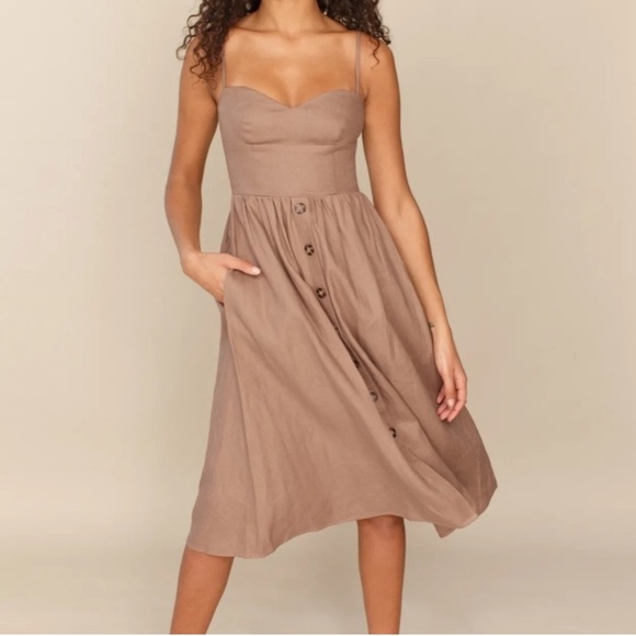Reformation Dresses & Skirts - Reformation Cale Linen Midi Dress